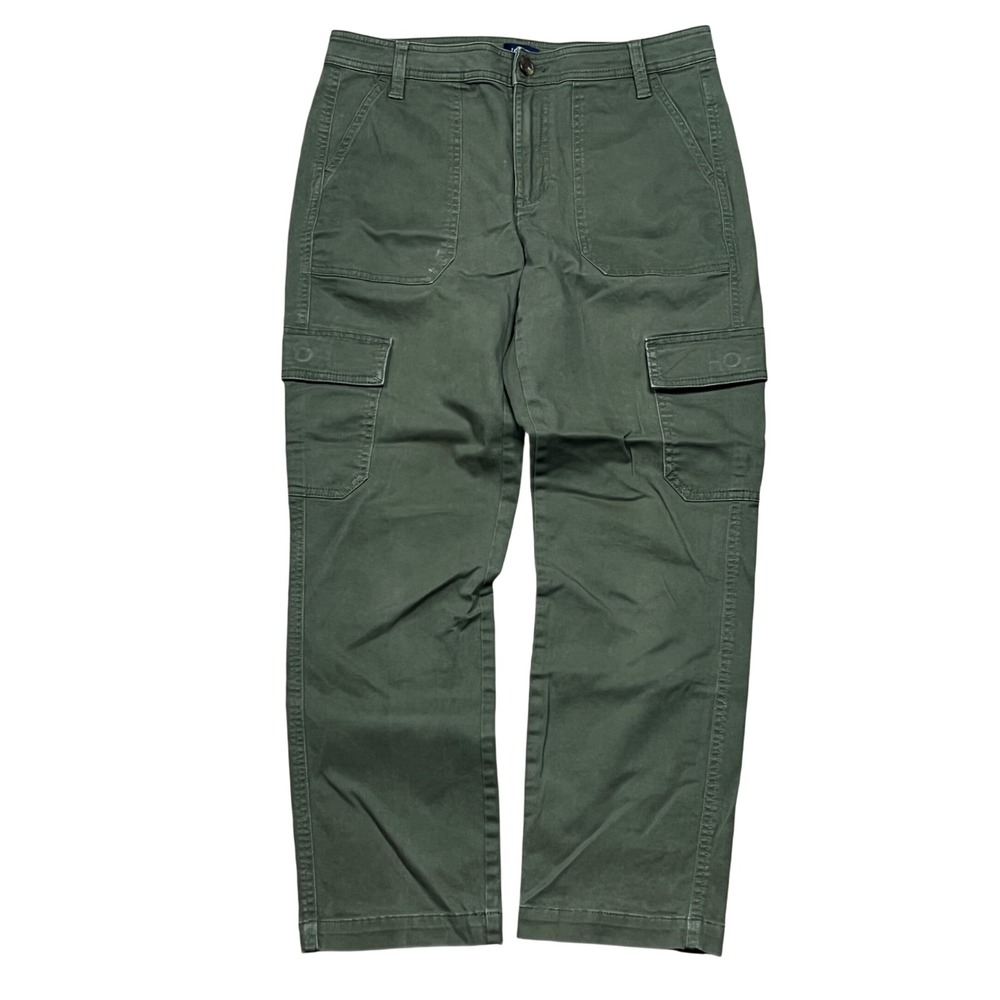 J.Crew Womens Olive Green Stretch Cotton Cargo Utility Pants Size 6 - Picture 5 of 13